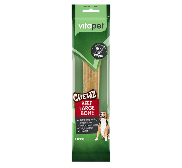 Beef Bone Dog Chew Large - Front