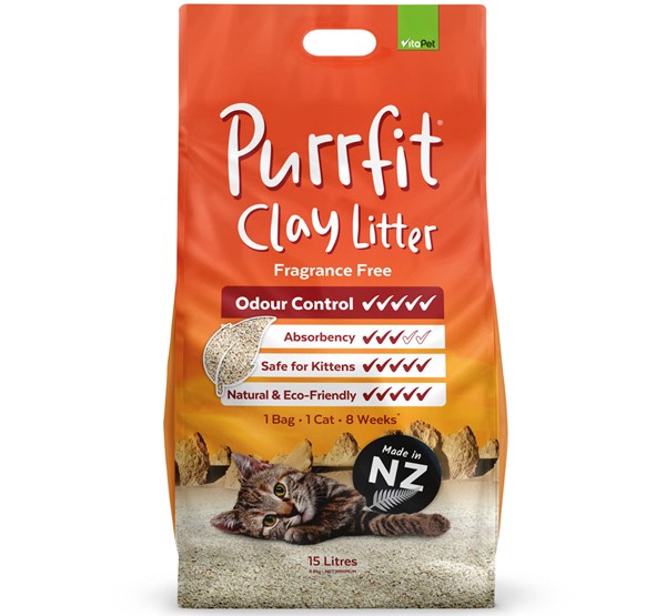 Cat Litter - Purrfit Clay 15L